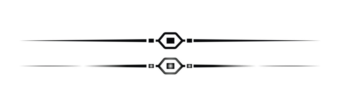 Decorative text dividers and ornamental page separators set.