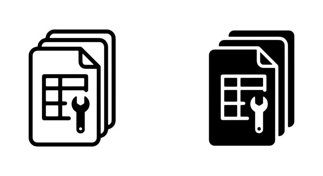 Spreadsheet Icons, Data Management Tools, Financial Document Icons, Business Analytics Icons