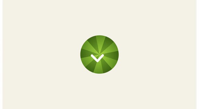 Green checkmark animation circle for success and approval ui animation