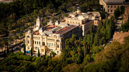 Obraz premium Castillo del Gibralfaro in Malaga and surrounding views