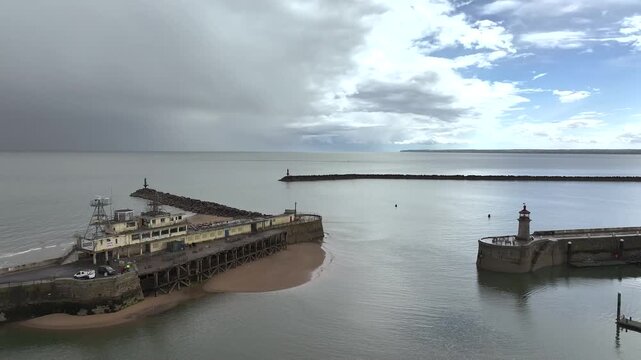 Port of Ramsgate from a drone, Ramsgate, South-East England