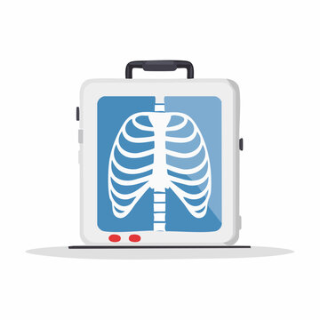 X-ray Machine Displaying Rib Cage