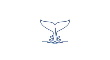 Whale tail above water surface. © Gilangaa