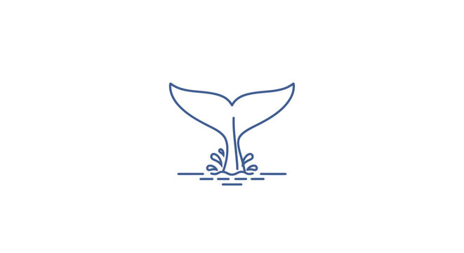 Whale tail above water surface.