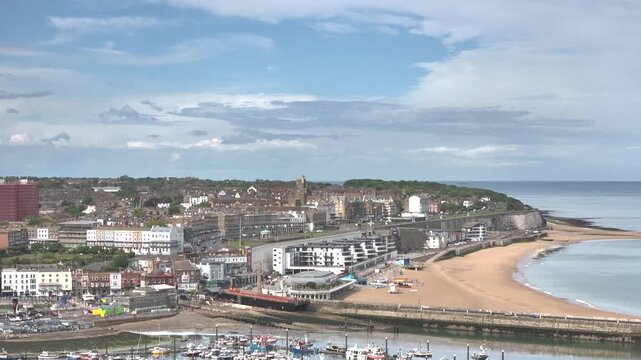 Port of Ramsgate from a drone, Ramsgate, South-East England