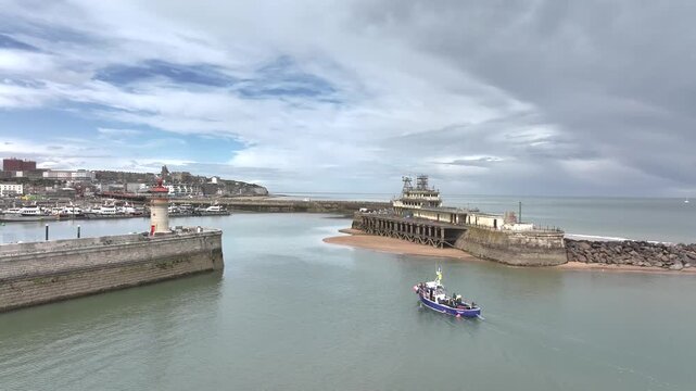 Port of Ramsgate from a drone, Ramsgate, South-East England