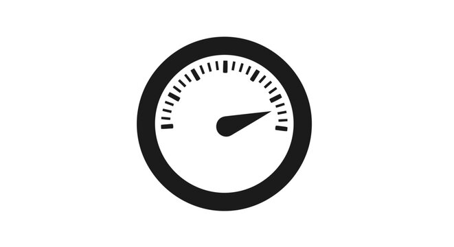 Speedometer gauge with needle indicator.