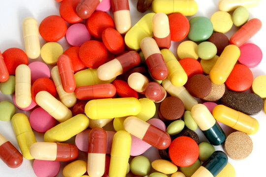 Fn of multi-colored tablets.