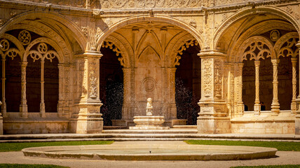 Fototapeta premium Discovering Jeronimos Monastery in Lisbon