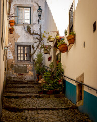 Fototapeta premium Walking around picturesque Obidos, Portugal