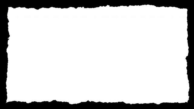 Hand drawn frame animation in sketch style with thin black lines on transparent background Looping outline border for motion graphics overlays presentations and design elements