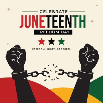 Juneteenth social media template design instagram post