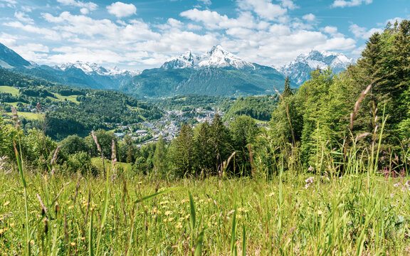 Blick auf den Watzmann in den Berchtesgadener Alpen
