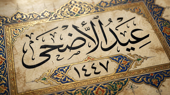 Arabic calligraphy with distinctive and varied decorations
