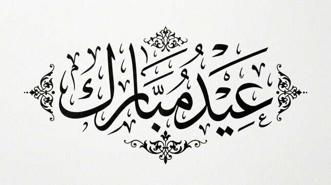 Arabic calligraphy with distinctive and varied decorations