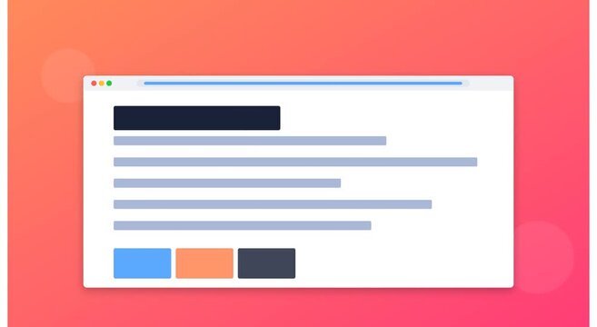 Minimalist web browser interface mockup with dynamic loading animation