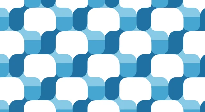Seamless speech bubble pattern in shades of blue and white, communication concept