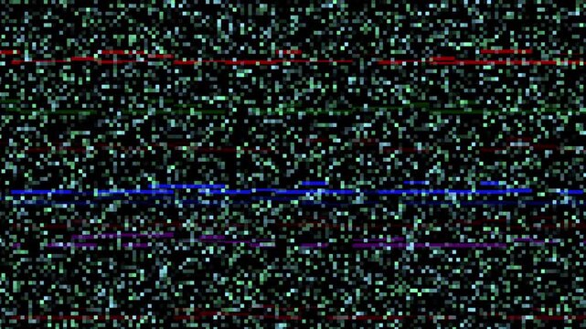 ✅ Title
RGB static line glitch texture with digital television distortion and CRT noise overlay