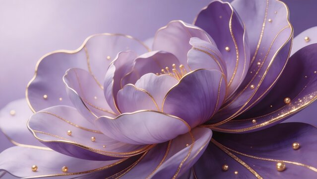 Purple flower with golden accents