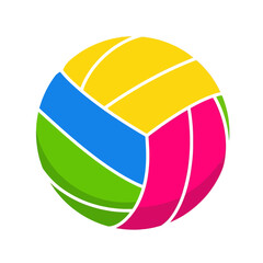 Fototapeta premium Vibrant Volleyball Isolated on White Background