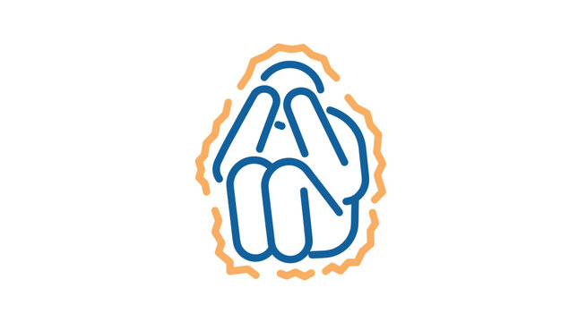 Stylized illustration of a person hunched over, covering their face, surrounded by a vibrating, anxious aura.
