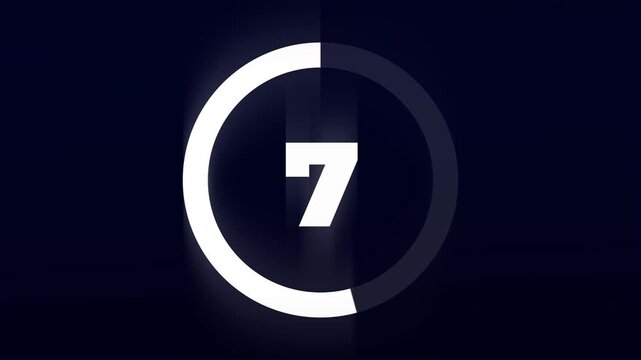 High-energy 10-second countdown with "READY" and "GO" text, a glowing circular progress bar, and a cool glitch 3D effect for various digital media projects