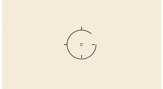 Animated crosshair aiming target overlay for precision ui animation