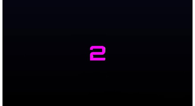 Neon pink countdown timer motion for digital intro sequences animation