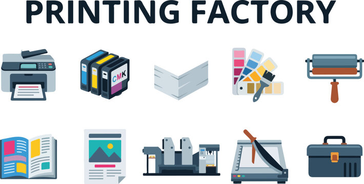 Printing Factory Equipment and Supplies for Commercial Print Production