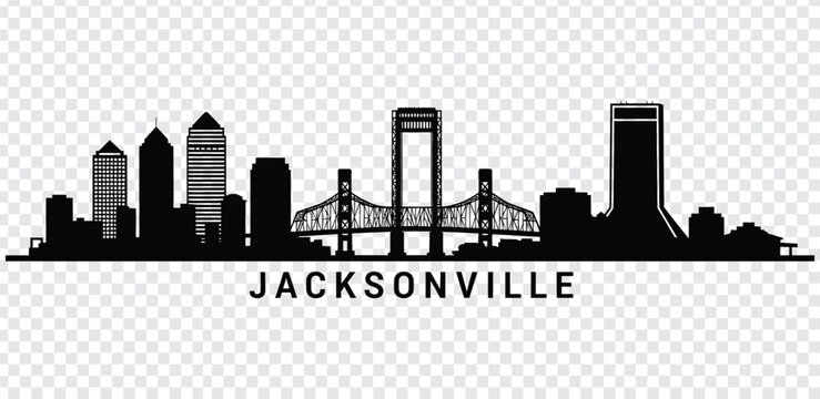 Jacksonville florida city skyline silhouette