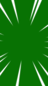 Dynamic Abstract phone screen Green Background Animation with Radial Burst Lines, Comic Action High Velocity Animation, Fast speed lines loop animation overlay, Social Media Clips. 4k video