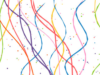Fototapeta premium Colorful Party Streamers Celebration Background