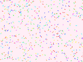 Naklejka premium Rainbow Sprinkles Pattern Colorful Party Background