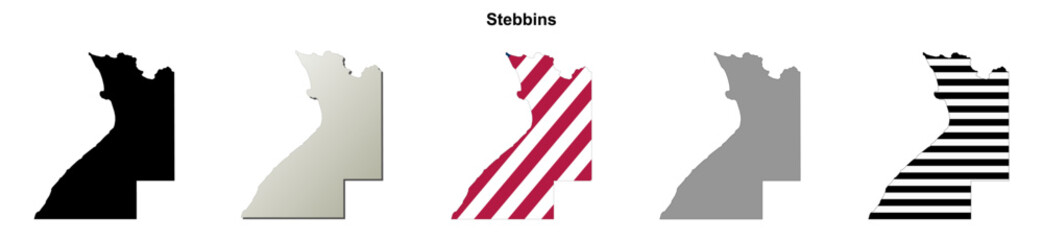 Fototapeta premium Stebbins (Alaska) blank outline map