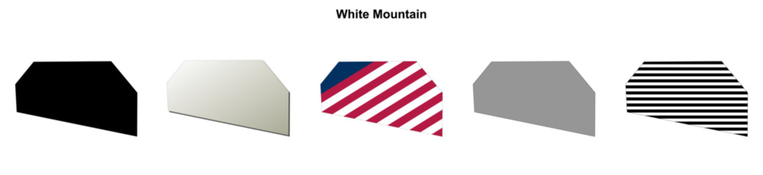 White Mountain (Alaska) blank outline map