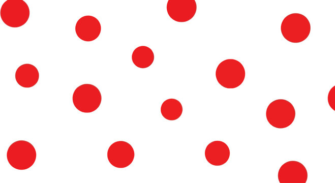 Red Polka Dot Pattern on White Background - Simple Design Element