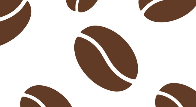 Seamless Coffee Bean Pattern Background