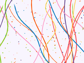 Fototapeta premium Vivid Party Streamers Colorful Fun Background