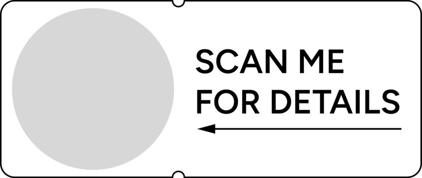 QR code sticker template with Scan Me text.