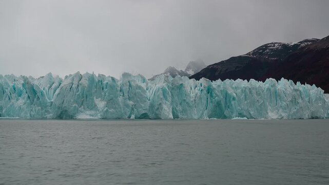 Lateral Dolly Shot of Perito Moreno Glacier in Patagonia Argentina