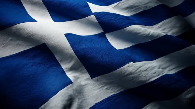 greece greek flag waving in the wind