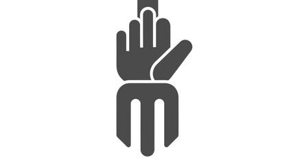 Obraz premium Stylized Hand and M Monogram Logo Icon