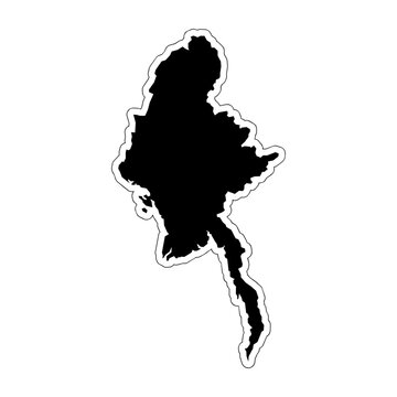 Myanmar Country Map Icon
