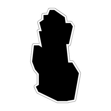 Qatar Country Map Icon