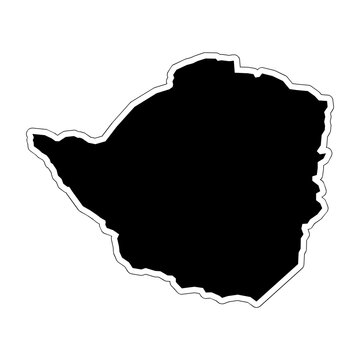 Zimbabwe Country Map Icon