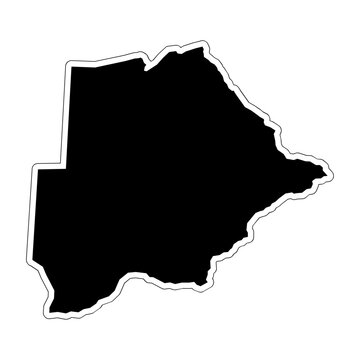 Botsawana Country Map Icon