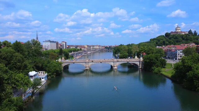 Ponte Umberto I Bridge Turin 4K