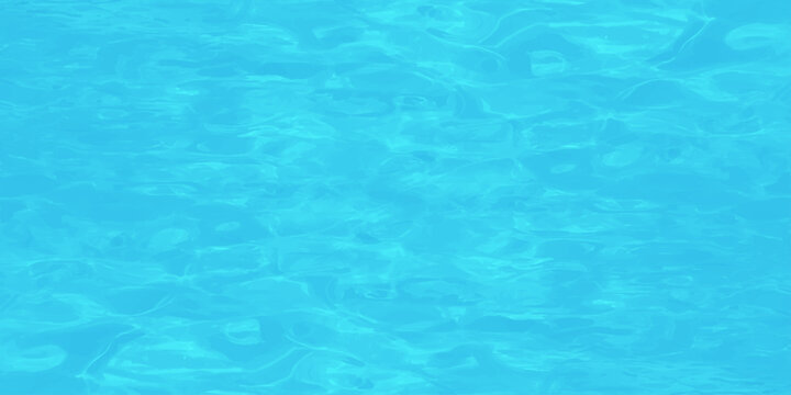 Clear blue swimming pool water texture with ripples and bright sunlight caustics background