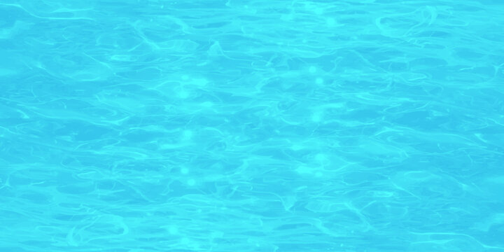Clear blue swimming pool water texture with ripples and bright sunlight caustics background
