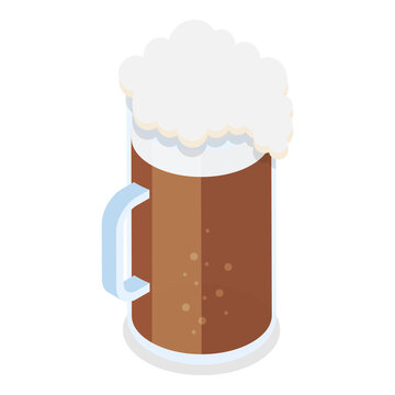 3D Isometric Flat  Illustration of Types Of Beer. Item 12